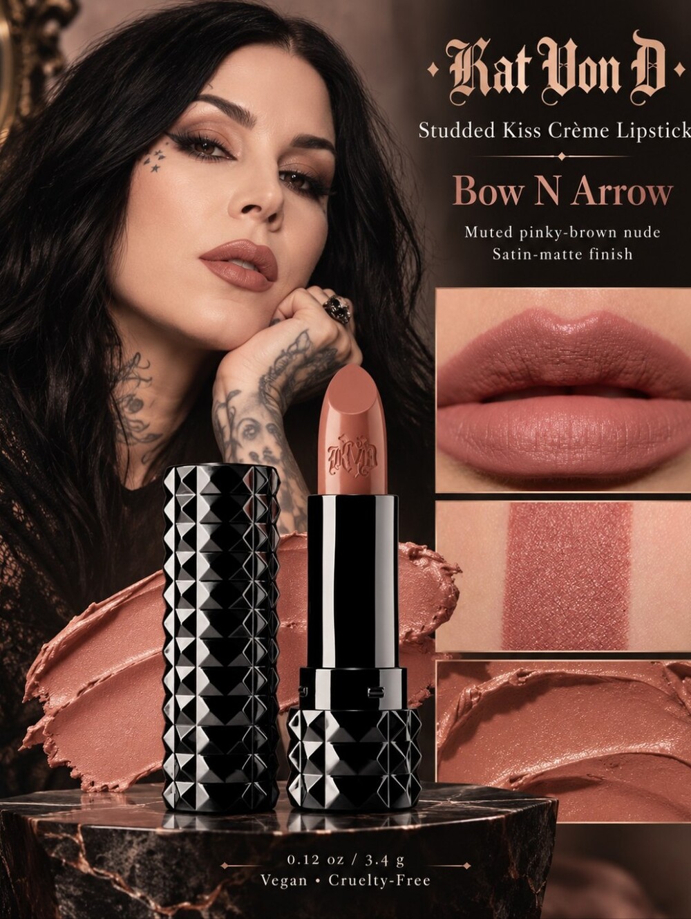 Kat Von D Studded Kiss Crème Lipstick – Bow N Arrow